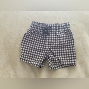 Child of Mine by Carter’s | Navy Gingham Check Shorts 6-9mos